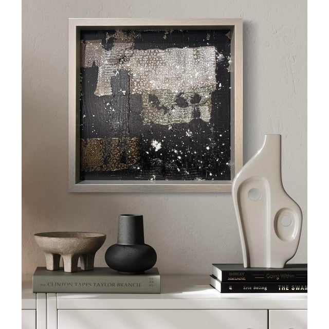 This original mixed-media abstract painting by J. Kent Martin is inspired by aerial views of farmland and the ordered...