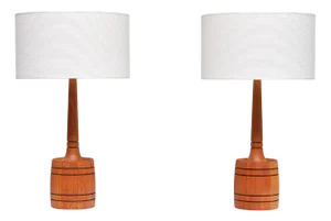 Vintage Swedish Table Lamps in Teak from Tranås Stilarmatur, 1960s, Set of 2