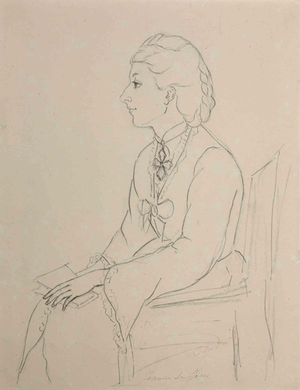 Jeanne de Jesse, Portrait, Early 20th Century, Pencil on Paper