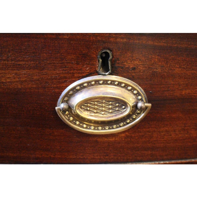 Late 18th Century English George III Period Bowfront Chest of Drawers For Sale - Image 4 of 15