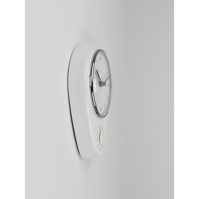Mid-Century Modern White Wall Clock & Timer by Max Bill for Junghans, Germany, 1950s For Sale - Image 13 of 16