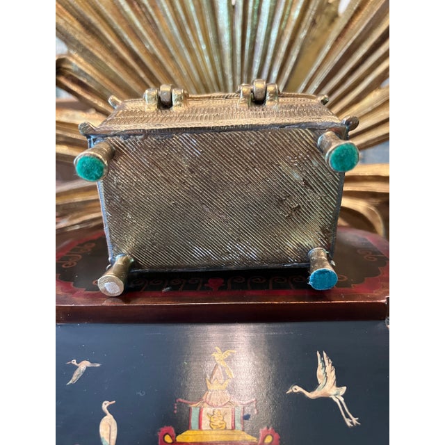 Brass 1940s Dokra Brass Trinket Box For Sale - Image 8 of 10