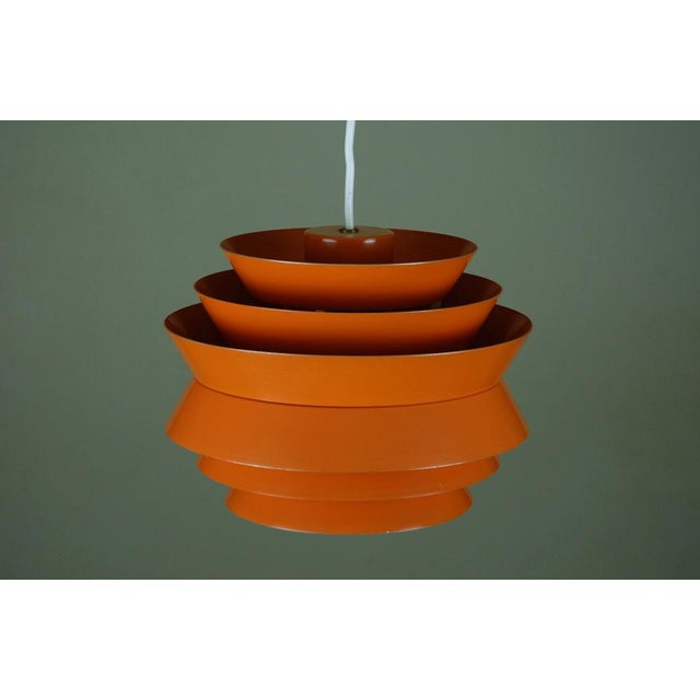 Metal Vintage Swedish Trava Pendant Lamp by Sigurd Lindkvist for Granhaga Metallindustri For Sale - Image 7 of 12