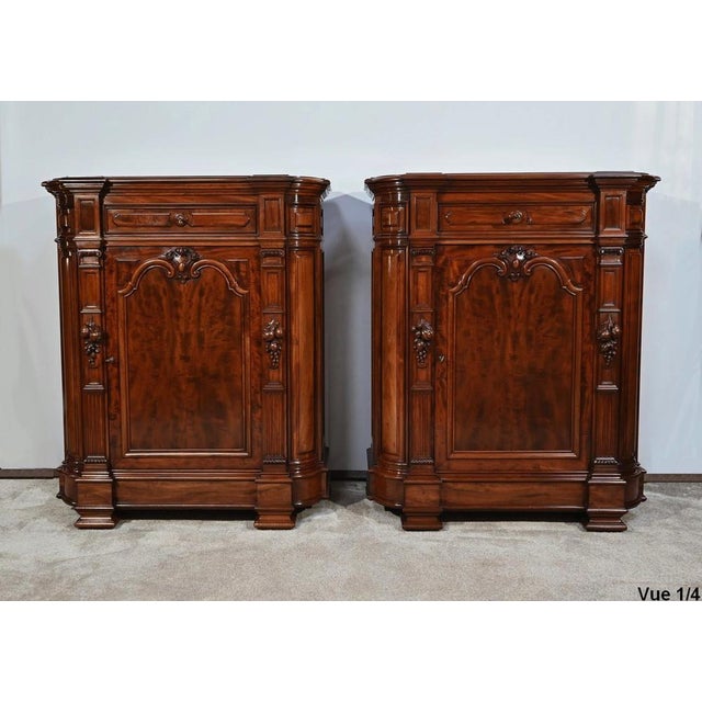 Brown Napoleon III Style Buffets, Late 19th Century, Set of 2 For Sale - Image 8 of 18