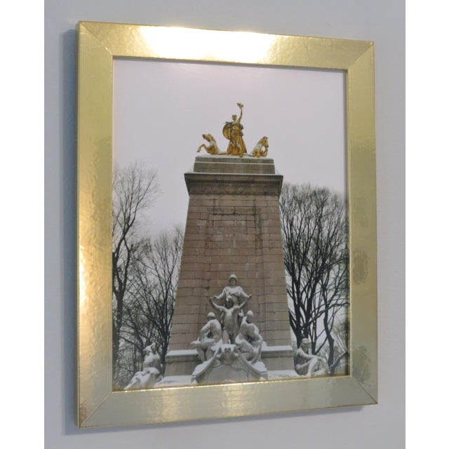 Width: 9.5 inches Height: 11.5 inches USS Maine Sculpture at Central Park NYC. Digitally color enhanced original...