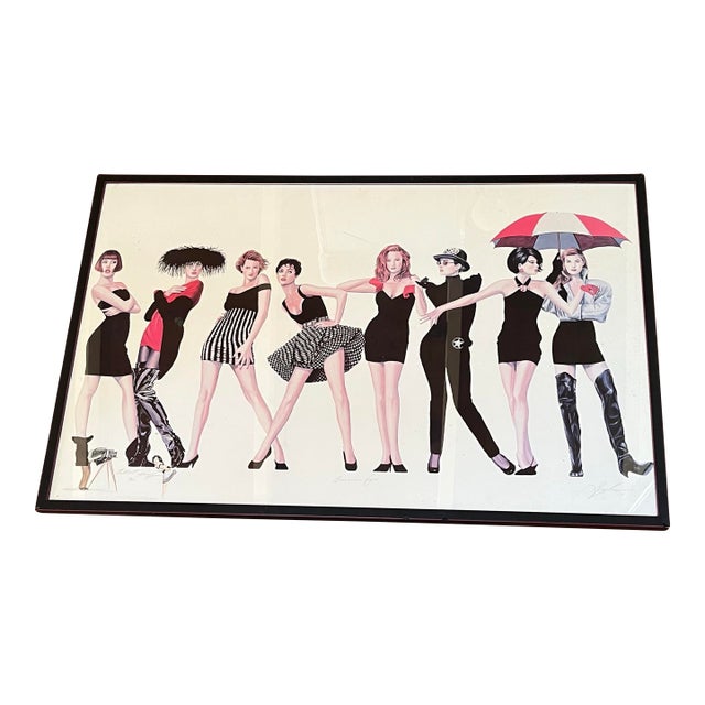 Vogue Limited Edition Numbered Fashion Themed Framed Print - Artist Edition 13/50, Artist Signed For Sale