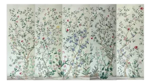 High Quality Chinoiserie Mural Hand Painted Wallpaper Panel