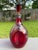 Offering for sale this exquisite Bohemian ruby red wine or liquor decanter with the following fine features: - Hand-blown...