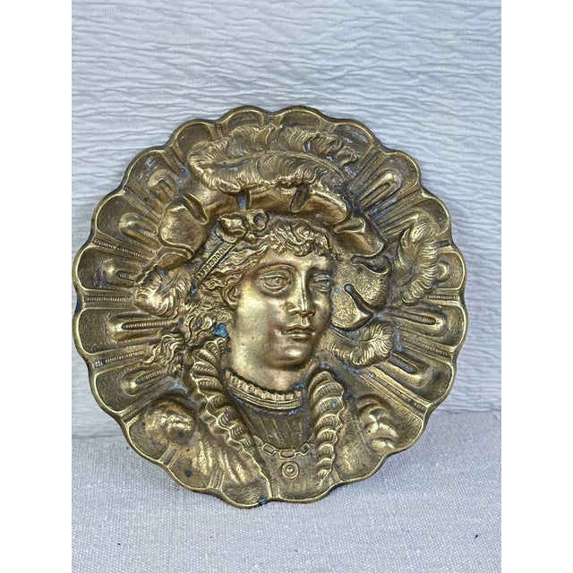 Metal Vintage Brass Trinket Catchall For Sale - Image 7 of 7
