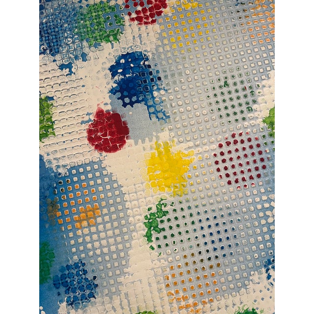 Abstract Maryline Beauplet-Dornic Original Abstract Painting Signed Contemporary French “Cross Ii” For Sale - Image 3 of 10