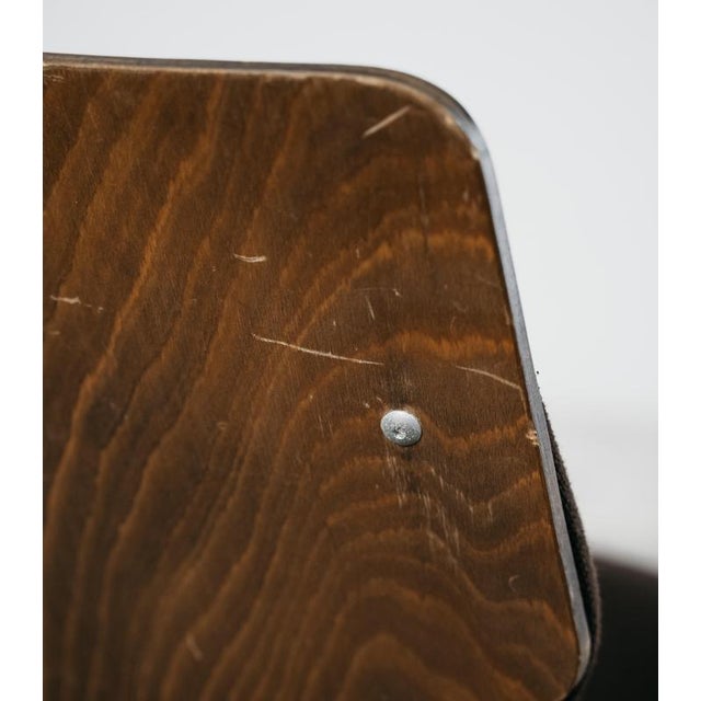Brown Vintage Office Chairs by Carlo Ratti, 1970s, Set of 8 For Sale - Image 8 of 17