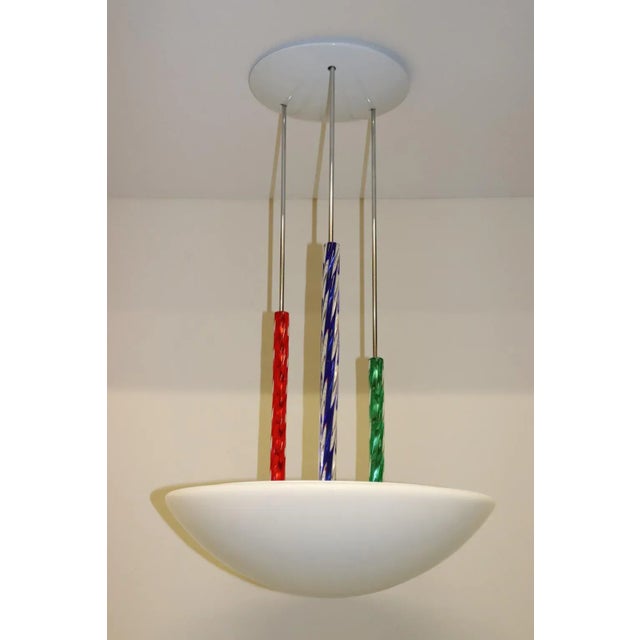 Carlo Nason for ITRE Colored Murano Glass Rod Chandelier Lamp, Mid-Century Modern For Sale - Image 13 of 13