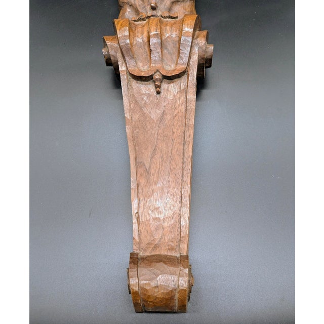 19th Century Hand-Carved Walnut Architectural/Decorative Atlas Corbel For Sale - Image 10 of 12