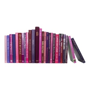 Decorative Books - Vintage Frosted Berry Over Sized Books - Purple Books by the Foot