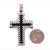 1990s David Yurman Black Diamond Chevron Silver Cross Pendant 16.5g Estate For Sale - Image 12 of 14