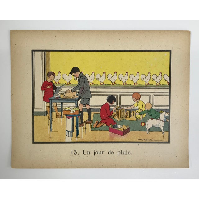 This illustration is representative of a genre widely used in early French educational publishing, particularly in primary...