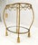 Mid-Century Modern Italian Gold Gilt Steel Rope Style Kidney Shape Glass top Side Lamp Table Mint For Sale - Image 3 of 17