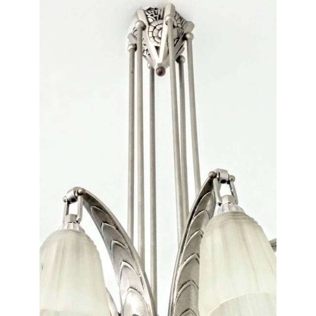 Art Deco French Art Deco Pendant Chandelier For Sale - Image 3 of 4