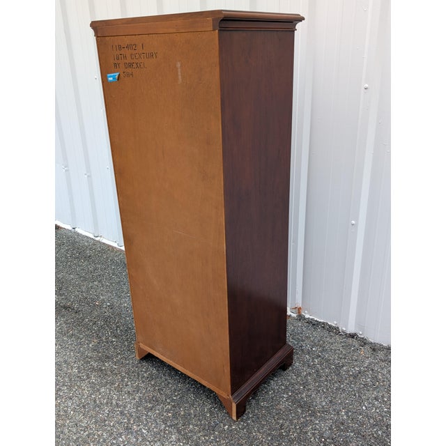 Mid 20th Century Drexel Georgian Lingerie Chest With Chippendale Brass Pulls For Sale - Image 10 of 13
