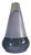 Art Glass Lavender Gray Cone Shaped Vase Brand & Greenberg 1986 For Sale - Image 9 of 17