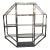 Postmod Chrome & Glass Octagonal Etagere For Sale