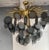 1990s Large Chandelier in Brass with Smoked Murano Glass Discs For Sale - Image 5 of 9