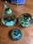 Abstract 1970s Trio of Green and Blue Glass Paperweights For Sale - Image 3 of 12