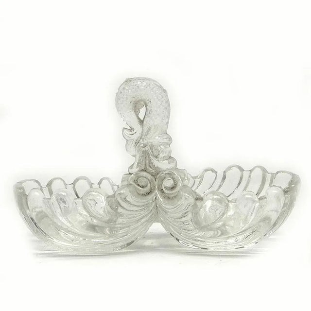 Art Nouveau Salt and Pepper Holder by Niemen Glassworks, Poland, 1920s For Sale - Image 8 of 9