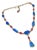 Bochic “Capri” Vintage Ruby & Blue Opal Necklace Set In 18K Gold & Silver For Sale