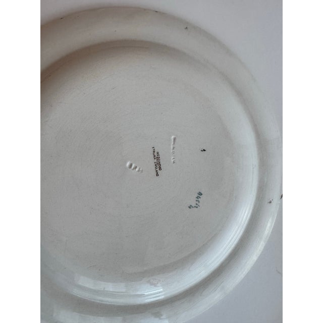 Antique Wedgwood Etruria Simple Simon Transferware Cabinet Plate, England, 10” For Sale - Image 9 of 10
