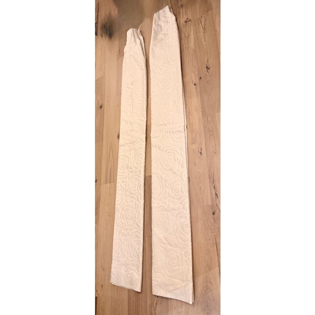 Pair of Ethan Allen White Curtains– 103" in Height For Sale In Washington DC - Image 6 of 9