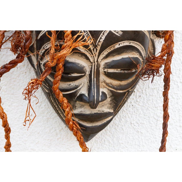 1960s Carved & Braided African Mask For Sale - Image 5 of 7