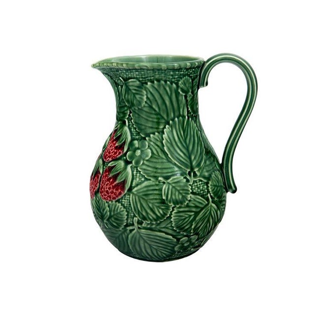 Bordallo Pinheiro Bordallo Pinheiro Strawberries Pitcher, 74 oz For Sale - Image 4 of 4