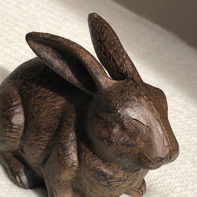 Antique Cast Iron Rabbit Doorstop Chairish