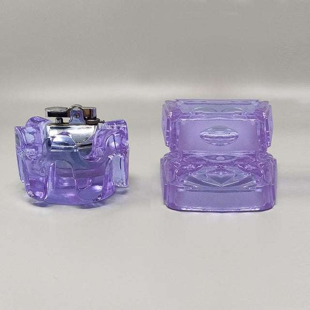 Vintage Italian Purple Smoking Set by Antonio Imperatore, 1970s, Set of 2 For Sale - Image 10 of 10