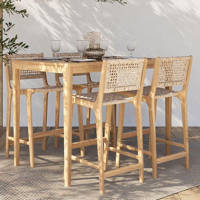 Improve your outdoor seating experience with the Terra Outdoor Counter Stool by Artesia. This stool is made by hand using...