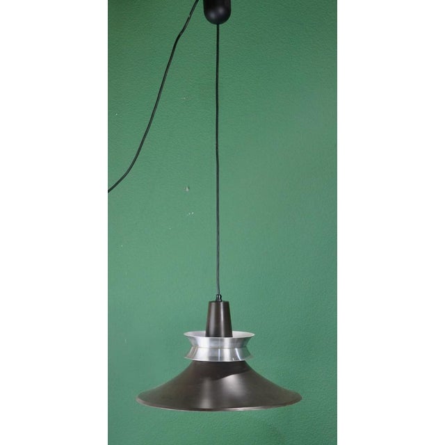 Danish Lamp in Brown and Silver Metal, 1970s For Sale - Image 13 of 17