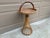 Mid-Century Palm Beach Bamboo & Woven Rattan Drinks Table With Carrying Handle For Sale In South Bend - Image 6 of 12