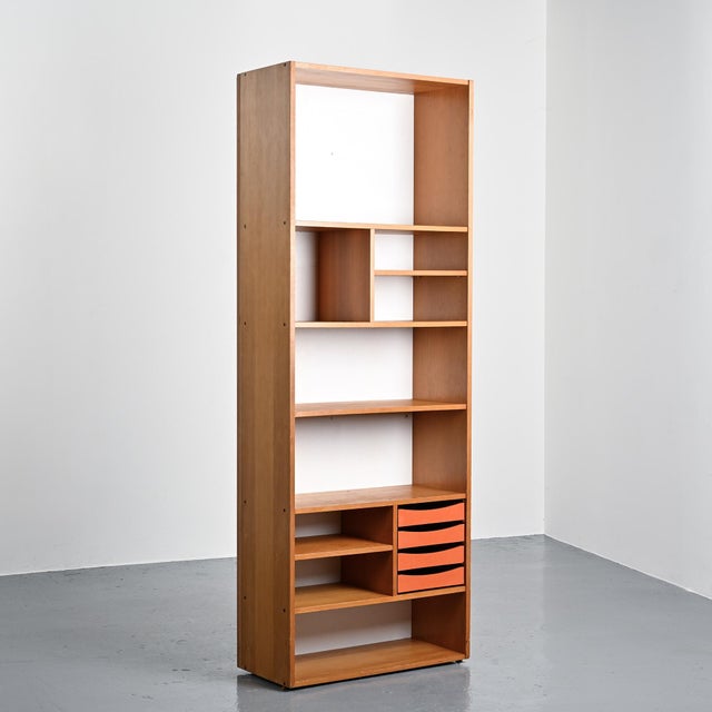 Brown Shelving Unit by Pierre Guariche for Negroni, La Plagne, 1960s For Sale - Image 8 of 16