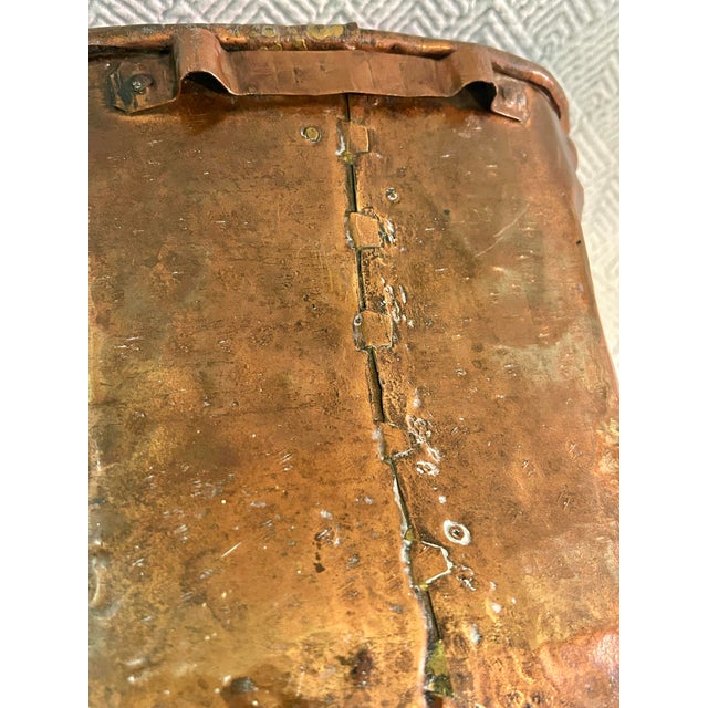 Copper Antique French Copper Lavabo Reservoir | European Farmhouse Wall Planter For Sale - Image 8 of 12