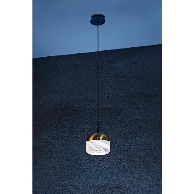 Contemporary Copper Large Pendant Lamp by United Alabaster For Sale - Image 3 of 13