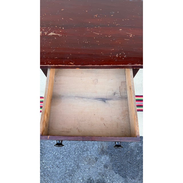 A Fine Antique Pennsylvania Country Sheraton 2 Drawer Side Table, Circa 1820's For Sale - Image 9 of 12