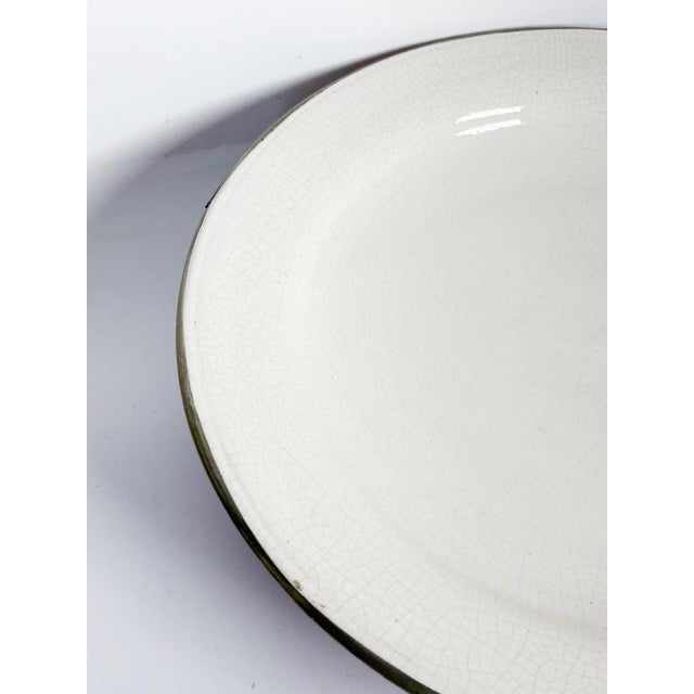 Cream White Ceramic Serving Platter, France, 1980s For Sale - Image 8 of 16