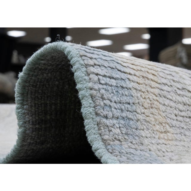 Blue Turkish Oushak Rug 8' x 9'10" For Sale - Image 8 of 8