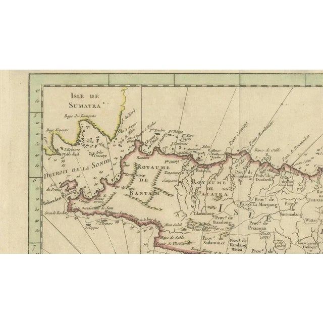 Copper Antique Map of Java Indonesia, 1750 For Sale - Image 8 of 10