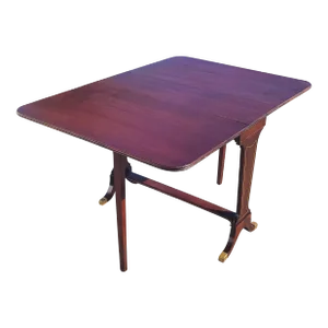 Mid Century English Modern Drop Leaf Dining Table