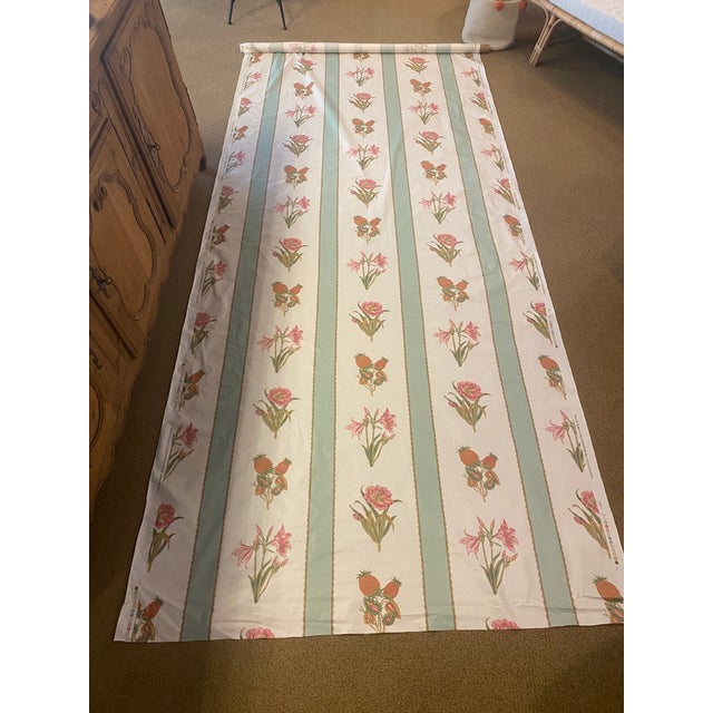 Based on a tiny fragment from the archives, this intermittent stripe features exotic botanicals interspersed with color....