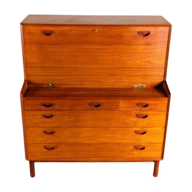 Secretaire in Teak by Peter Hvidt & Orla Mølgaard-Nielsen for Søborg Møbelfabrik For Sale - Image 12 of 12