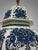 A commanding pair of large blue-and-white covered-jar table lamps, Continental and probably Dutch, dating to the mid-20th...