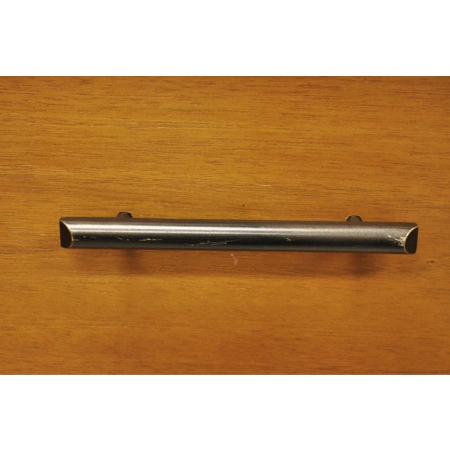 Orange West Elm Williams Sonoma Mid Century Modern Acacia Teak Style Writing Desk (B) For Sale - Image 8 of 16